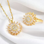Set Collar Girasol + Anillo Girasol
