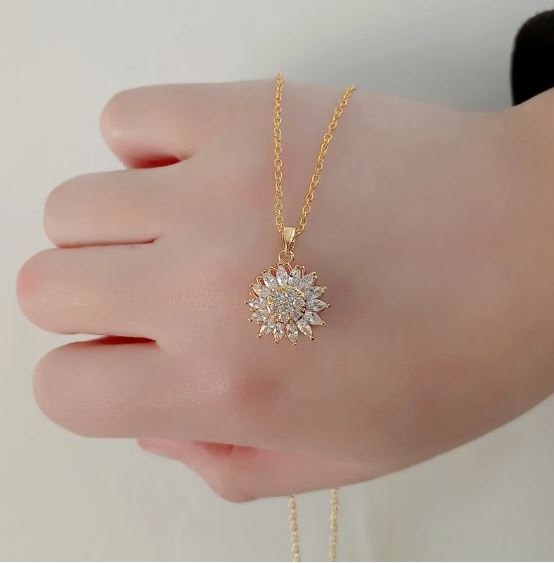 Set Collar Girasol + Anillo Girasol