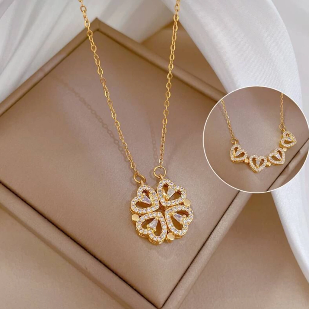 Collar Trebol de Corazones